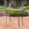 DENALI INDUSTRIAL WOOD AND METAL BAR TABLE