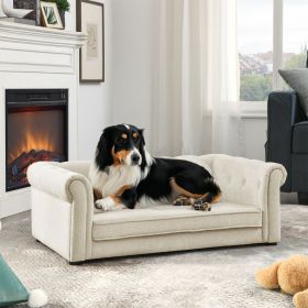 Elegant Rectangle Pet Bed for Medium and Large Dogs, Durable Elevated Dog Sofa Bed, Comfortable Dog Couch, Modern and Stylish Dog Sofa for Large Dogs