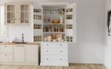 [Assembly Video Provided]TOPMAX 77inch Farmhouse Kitchen Pantry, Freestanding Tall Cupboard Storage Cabinet with 3 Adjustable Shelves, 8 Door Shelves