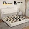 Queen size bed frame with 4 drawers, Star Galaxy Projector, USB Charger, Music Speaker, Adjustable Upholstered Headboard with Diamond Button,Velvet