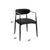Jaramillo Black Chenille & Black Finish Side Chair (Set of 2)
