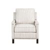 Traditional Living Room Furniture Push Back Reclining Chair 1pc Textured Fabric Upholstery Nailhead Trim Solid Wood Frame