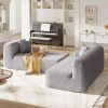 U_Style Modern Large L-Shape Modular Sectional Sofa for Living Room, Bedroom, Salon, 2 Piece Free Combination, Simplified Style(old sku:WY000356AAE)