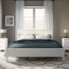 Modern White Solid Wood Queen Platform Bed (old sku:WF283525AAK)