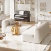 U_Style Modern Large L-Shape Modular Sectional Sofa for Living Room, Bedroom, Salon, 2 Piece Free Combination, Simplified Style(old sku:WY000356AAA)