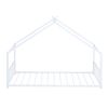 Twin Size Metal House Bed, White