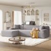 U_Style Modern Large L-Shape Modular Sectional Sofa for Living Room, Bedroom, Salon, 2 Piece Free Combination, Simplified Style(old sku:WY000356AAE)