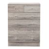 Modern Simple 6-Drawer Dresser Gray