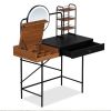 40" Makeup Vanity Desk with 3-Mode Lighted Mirror & Wireless Charging Station , Vanity Table with Drawer & 3 Open Shelves for Ample Storage Space