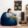 Jaxx Saxx 4 Foot Round Bean Bag w/ Removable Cover, Navy