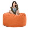 Jaxx Saxx 4 Foot Round Bean Bag w/ Removable Cover, Mandarin