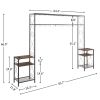 Queen Bed Frame with 2 Nightstands Headboards with Storage Cabinet, Headboard with Shelves