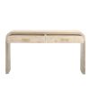 TREXM Unique Retro Silhouette Sectional Three-Piece Set Containing Sideboard, Console Table and Coffee Table, Suitable for Dining Room