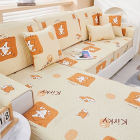 Summer latex ice silk sofa cover, all inclusive, universal cover, cat proof and scratch resistant sofa cover, universal cool mat, seat cushion (Color: Yuanqi Ali, size: 85*85)
