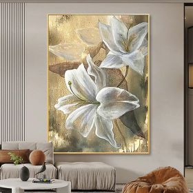 Hand Painted Oil Paintings Hand Painted High quality Flowers Contemporary Modern Rolled Canvas Living Room Hallway Luxurious Decorative Painting (size: 150x220cm, Style: 01)