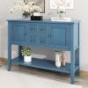 Cambridge Series Ample Storage Vintage Console Table with Four Small Drawers and Bottom Shelf for Living Rooms,Entrances and Kitchens