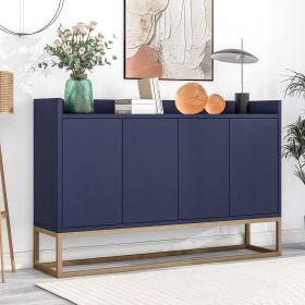 Modern Sideboard Elegant Buffet Cabinet with Large Storage Space for Dining Room,Entryway (Color: Navy, Material: Particle Board)