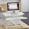 32 Inch Desk Converter, Height Adjustable Sit to Stand Riser, Dual Monitor and Laptop Workstation with Wide Keyboard Tray
