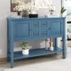 Cambridge Series Ample Storage Vintage Console Table with Four Small Drawers and Bottom Shelf for Living Rooms,Entrances and Kitchens