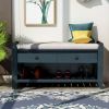 Shoe Rack with Cushioned Seat and Drawers,Multipurpose Entryway Storage Bench