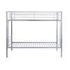 Bunk Bed Twin Over Twin Size with 2 Ladders and Full-Length Guardrail, Metal, Storage Space, No Box Spring Needed, Noise Free, Black